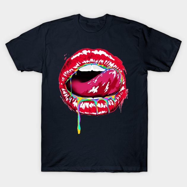 Lick my Lips T-Shirt by adcastaway